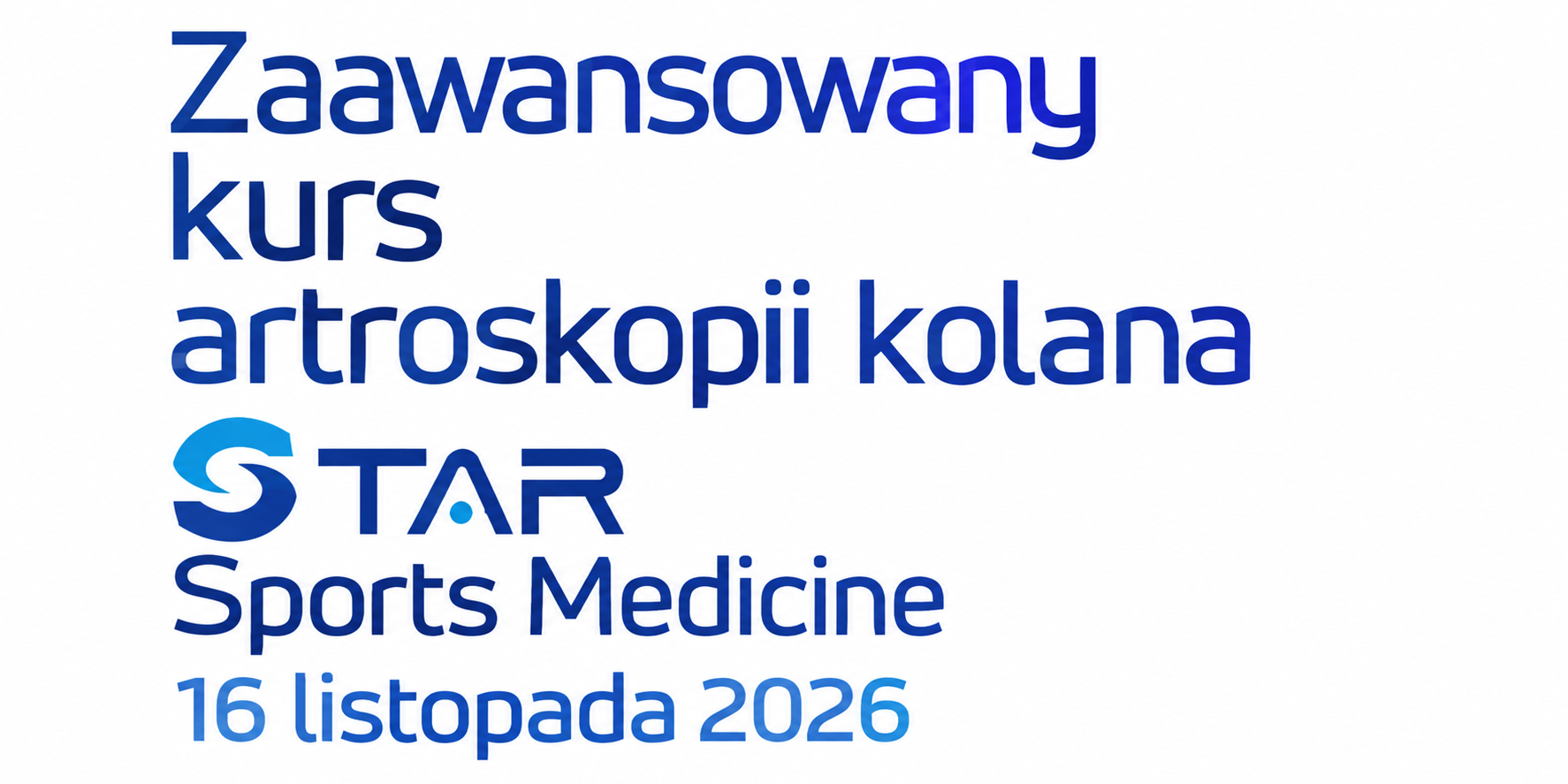 Plakat kursu artroskopii kolana